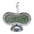 FM Scanner Radio & Alarm Clock w/ Built In Weather Station